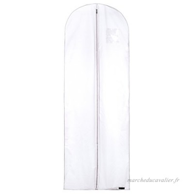 Hangerworld Housse de protection à bandoulière pour robe de mariée/soirée Blanc 180 x 65cm - B005988I8O