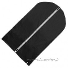 Hangerworld Lot de 12 Housses de Protection Imperméables Noires pour Vêtements 100cm - B00LA8SU44