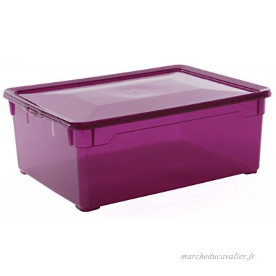 Sundis 7084023 Clear Box Boîte de Rangement Pull Plastique Violet 40 x 33 5 x 17 cm - B0107WK4BU