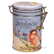 FRENCH GARDEN - JARDINIERE - Classic French Romantic Retro Vintage Style Coffee Tin / Tea Caddy / Kitchen Storage Tin/Canister - Clip Lid by Buzz - B01DKI7Y84