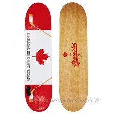 Etagère murale Skate Canada en bois coloris beige/rouge/blanc - Dim : H 1 x L 60 x P 15 cm - PEGANE - - B07228WRR6