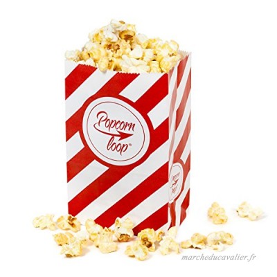 La original Popcorn Loop Popcorn Sacs 5 x 10 paquets de Ensemble Lot de 50 Matériau en papier Home Cinéma - B01NBJ7I37