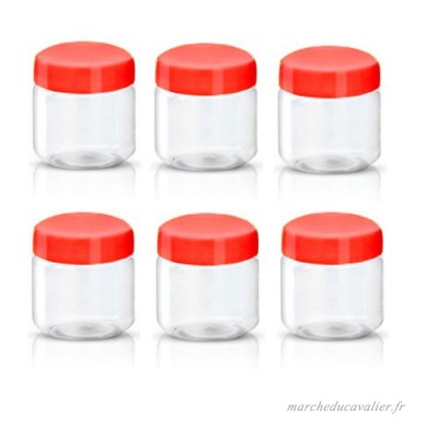 Sunpet Boîtes de Conservation en plastique  rouge  Plastique  rouge  Lot de 6  100 ml - B01H2SK7E6