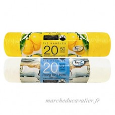 Tidyz 40 parfumée Swing Sacs Poubelle/20 Citron 20 Summer Breeze  10 x 10 x 10 cm - B074PTN4KF