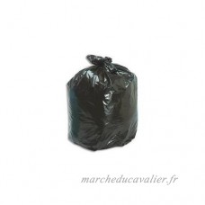 SACS POUBELLES Boîte de 100 sacs poubelle 150 litres noir 70 microns GRAVAT TRES EPAIS - B077BLXRXN
