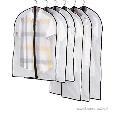 6 Pack Vêtement Sacs  Sunbeter PEVA Vêtements Couvre Sacs de Couverture de Costume Étanche Antipoussière Zipper Storage Protector pour Manteau  Costume (3 * 60 * 100 cm  3 * 60 * 120 cm) - B07B4VWRTN