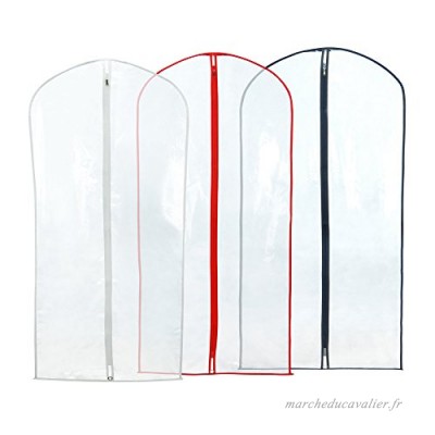 Hangerworld Lot de 12 housses de protection transparentes zippées pour costumes/manteaux - B004PKG2A8