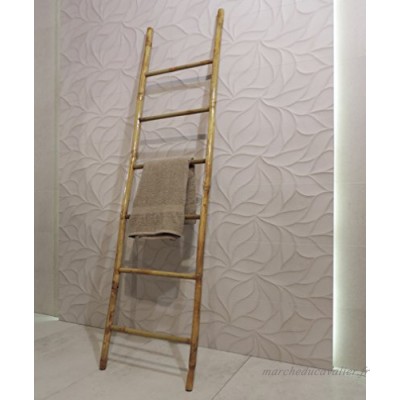 Echelle Escabeau Design Lampadaire Porte-serviette en bois en bambou pour salle de bain  chambre - B079SM498W