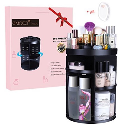 Organiseur de maquillage Emocci DIY amovible Make Up support de stockage de grande capacité Boîte de rangement pour cosmétiques Acrylique Noir - B075LYSW9X