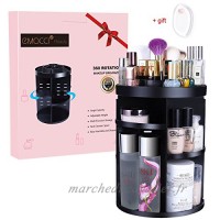 Organiseur de maquillage Emocci DIY amovible Make Up support de stockage de grande capacité Boîte de rangement pour cosmétiques Acrylique Noir - B075LYSW9X
