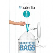 Brabantia Distributeur de Sacs Poubelle emballage 20 L (F) slim line 40 pièces  2 Pack - B075RCGVXP