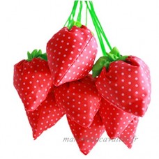 Sunlera Sac réutilisable réutilisable réutilisable de recyclage d'utilisation d'Eco de fraise - B079JZWMPZ