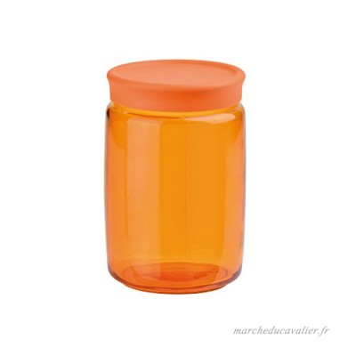 BORMIOLI ROCCO 1241806 Giara Vase en pulvérisé  1 lt  Orange  Verre/Plastique  Noir/Orange - B01MQI8AF9