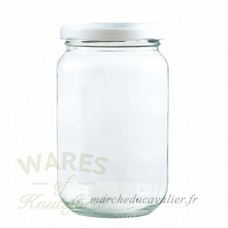 Paquet en vrac de 100 x 370ml Bocaux en verre pour confiture  pots pour confiture avec couvercles blanc. Parfait pour les confitures  marmalade  miel et chutney. - B01N6ENVVC