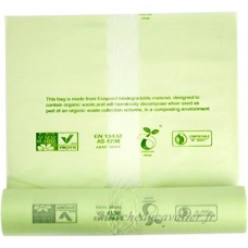Sac poubelle biodégradable Alina - Sac à compost  vert  d’une contenance de 8 litres avec un guide de compostage Alina (français non garanti)  50 bags - B01LY99TCC