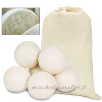 6 Stück 8cm Trocknerbälle für Wäschetrockner  aus 100% premiumer Schafwolle  natürlicher und Hypoallergener Weichspüler  bequem  wiederverwendbar  umweltfreundlich  zeit- und kostensparend  xl groß - B079B9B4CD