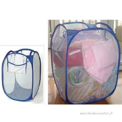 HuaYang Net? mailles des vêtements à laver panier à linge sac poubelle panier de rangement sac à linge filet pliable(Random Color) - B00K6COBSE