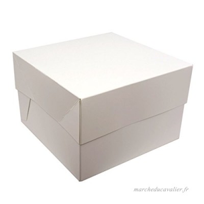 White SQUARE Cake BOXES - PACKS OF 5 - perfect for transporting your creations! (12 Inch) by Reynards - B01BNR9DJW
