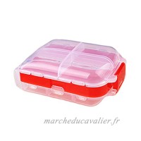 Pill Box Organizer Case Reminer 8 Compartments Medicine Storage Container  Red - B010DIX95Q