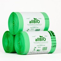 allBIO Lot de 150 Sacs poubelle 6 litres compostables pour déchets de cuisine - B01LNK9EES