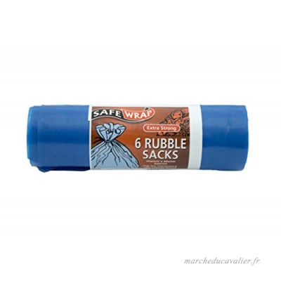 Safewrap Rouleaux de sacs extra résistants pour gravats bleu marine – Lot de 4  Total 24 sacs - B01IHGCGUA