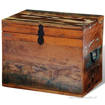 Lingjiushopping Boîte en bois antique massif dimensions totales : 39 x 28 x 31 cm (L x P x H) malles et cassapanche - B07CH3FJM7