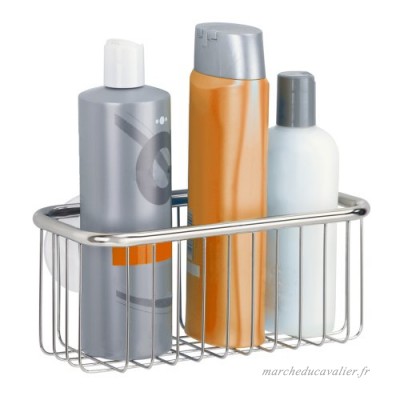 InterDesign Forma Ultra  Compartiment de douche à ventouse pour le shampooing  revitalisant  savon - Rectangle  en acier inoxydable poli - B0097QCH0O
