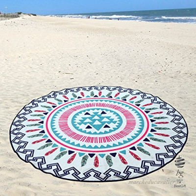 Grande serviette de plage ronde Cercle arrondis Serviettes 150 cm – 149 9 cm Ref. Montana - B074G14BL6