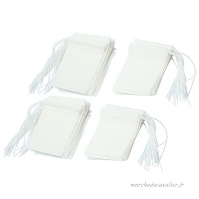 Milopon 100x Mini Sachet en Tissu Non-tissé avec Cordon Multifonction Organisateur Pour Cadeau Bijoux Cuisine Blanc 10x15cm - B07CSSGZ9K