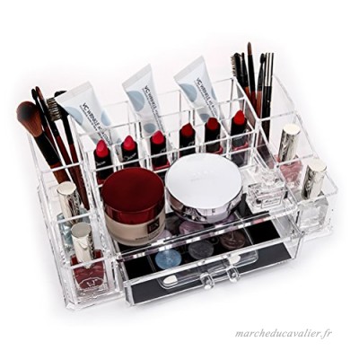 Qubabobo Boîte de Rangemnet a Maquillage/Cosmetique en Acrylique - Make up Boîte à Bijoux pour Femme - Présentoirs Cosmétique Transparent pour des Produits Cosmetiques ou de Soin de la Peau - B076ZDVH6H