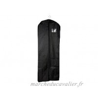 Housse de protection pour vêtements format long (robe manteaux...) coton noir - B01IT5OXRS