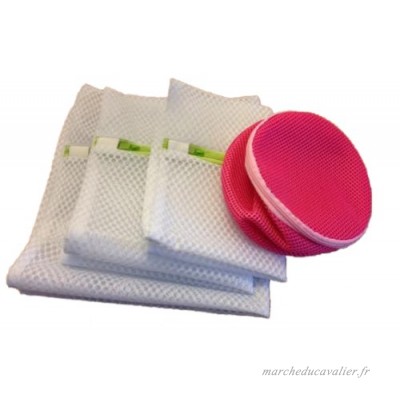Lot complet de 4 filets à linge toutes tailles (sac de lavage) spécialement conçus pour vos linges sensibles ou de qualité - B00CS8L3Z8
