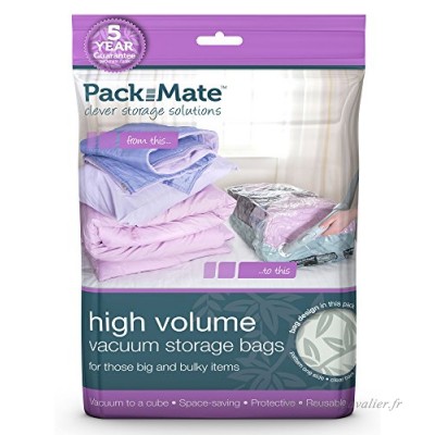 Packmate ® - Lot de 2 housses de rangement sous vide pour vêtements  grande couette  draps  etc. - compression avec aspirateur - très XL/50 x 85 cm - B01HIO9EYS