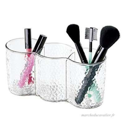 Rangement de cosmétiques avec Trio cup  mDesign  pour meuble de salle de bain  produits de beauté - Transparent - B01DMX7ET6