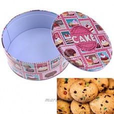 Osun 1 PC mignon Cookies Moule à gâteau rond Tin Candy Pot de cadeau de Noël Anniversaire de mariage Boîte à biscuits - B078821N85