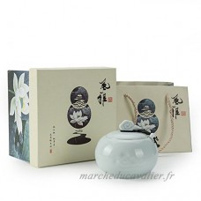 Boîte à thé en porcelaine Coffret à thé en céramique Canister de thé Boîte à thé Description de pot en céramique Pot de thé étanche à l’humidité-B 11*11cm - B07DW8TF2H