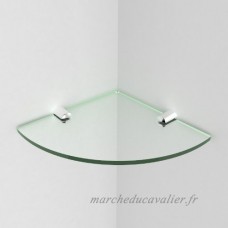 Étagère d'angle en acrylique avec fixations chromées pour salle de bain 150 mm - B00BSQMI0K