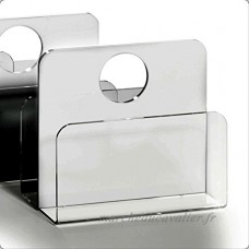 Porte-revues en acrylique haute qualité  transparent / blanc  33 x 18 cm  H 31 cm  l'épaisseur de l'acrylique 5/8 mm - B01H75BRG6
