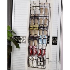 Junsi 22 Large Mesh Pockets Heavy Duty Hanging Over the Door Shoe Chaussure Storage Stockage   transparent - B01FSD2W72