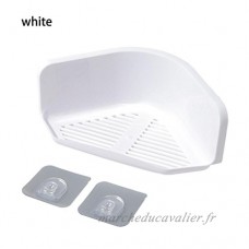 Xshuai étagère de douche à ventouse de salle de bain de cuisine d'angle de rangement en plastique Rack Organisateur support  blanc  Size:Appox 24**12.5*7cm - B07C5FKNK2