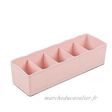 LAAT Storage Box 5 Compartiments Petite Boîte de Rangement en Plastique pour Chaussettes  Culottes  Lingerie  Cravate (6) - B07DY52PNN