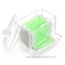 Doitsa 1PCS Boîtes à écouvillon en coton cristal Boîte de rangement en coton Fournitures d'hôtel/boîte de rangement maison acrylique transparent Boîte de rangement pour cosmétiques Maquillage Transparent - B07B2X7CPD