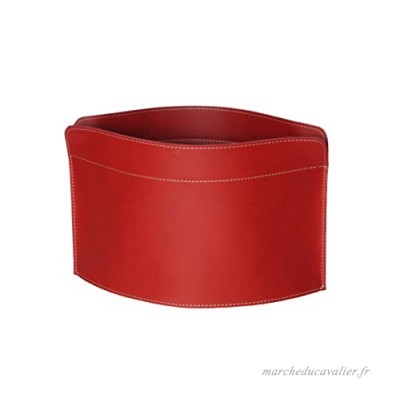 GIUSY: porte-revues en cuir couleur Rouge  porte journaux  sac de rangement  range-revues made in Italy by Limac Design®. - B072BYCLJJ