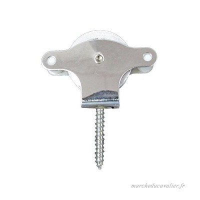 Wolfpack 5121605 – Poulie corde à linge inox 40 mm Roue métallique avec tirefond  couleur gris - B00MDJQCNK