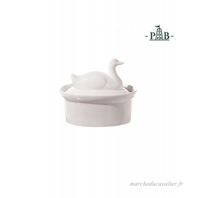 la Porcellana Terrine Cocotte Canard Couvercle Boîte cadeau  Blanc  16 x 11 cm - B00KHWVABO