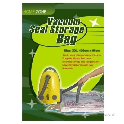 Home Zone Pack de 4 sacs de rangement sous vide économiseur d'espace ( Taille 130cm x 90 cm ) - B004EJZOOA